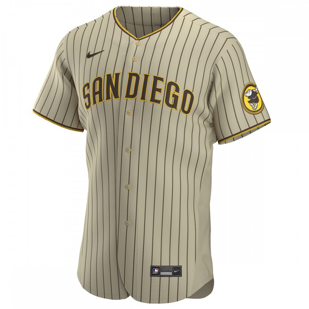 Manny Machado San Diego Padres Alternate Authentic Player Jersey - Tan/Brown-Pro Kit Vault | Brand New 26/27 Sports Jerseys